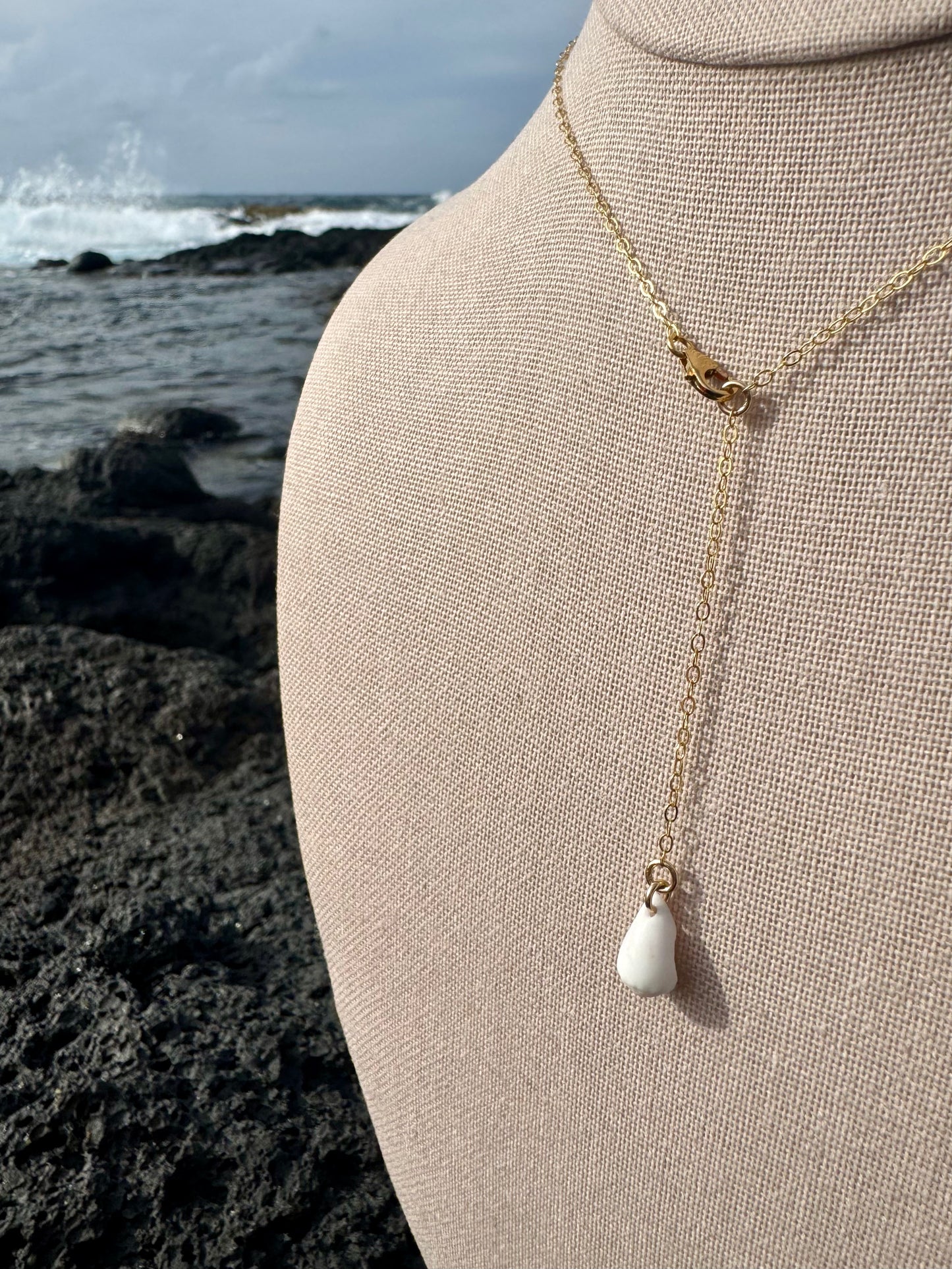 Purple Porous Cowrie Necklace
