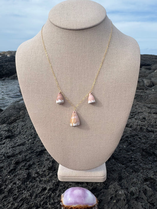 Hawaiian Cone Trio Necklace