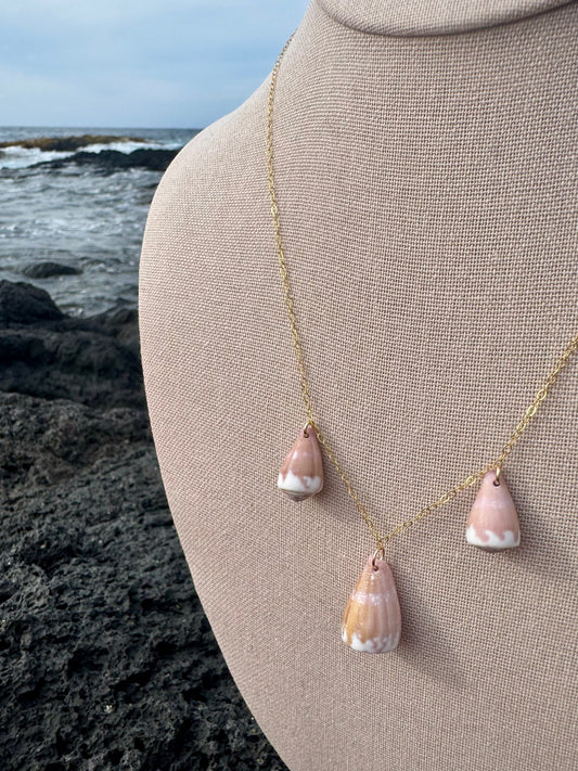 Hawaiian Cone Trio Necklace