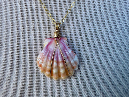 Sunrise Shell Necklace | Freshwater Peacock Pearl Chain