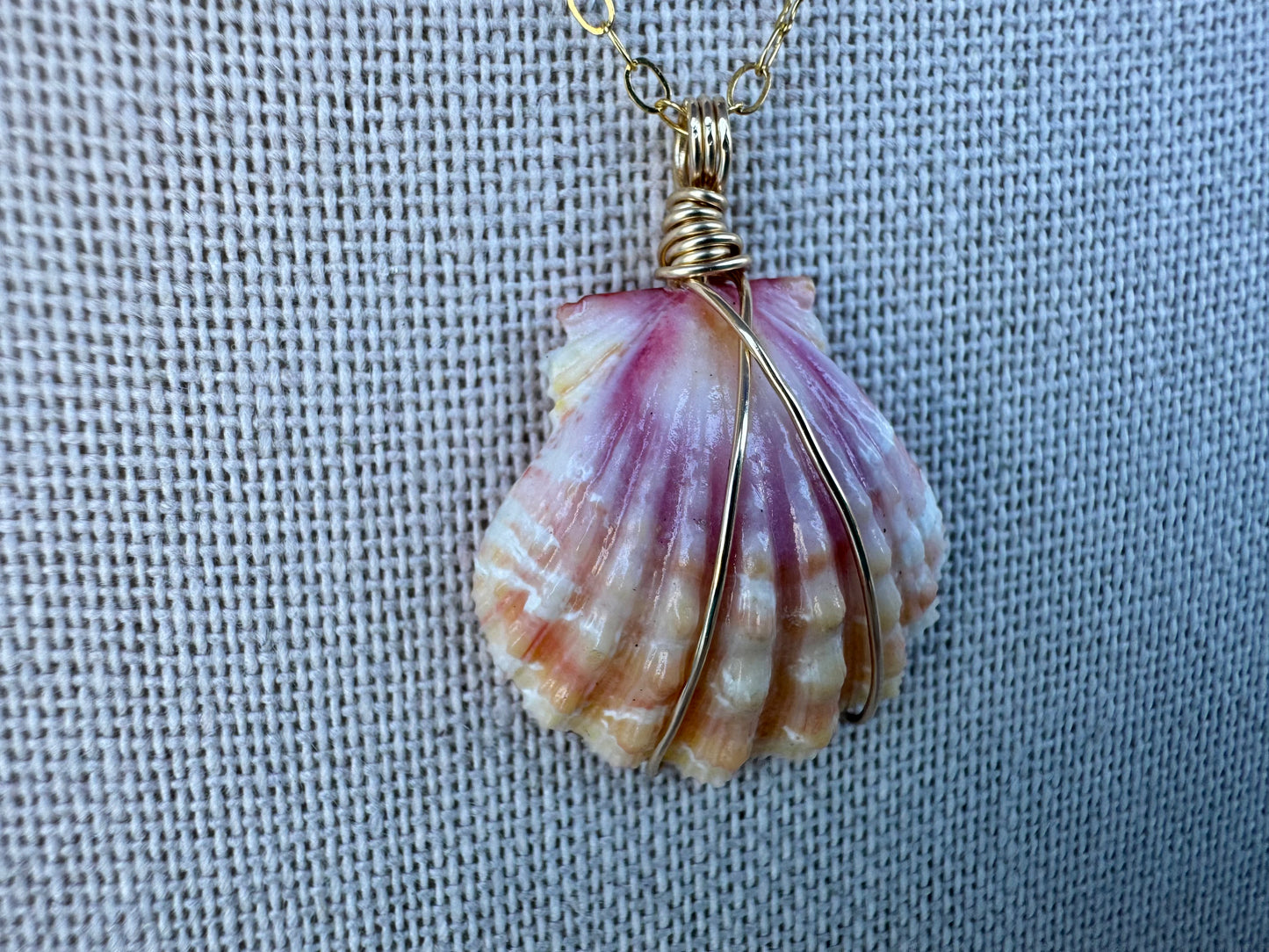 Sunrise Shell Necklace | Freshwater Peacock Pearl Chain