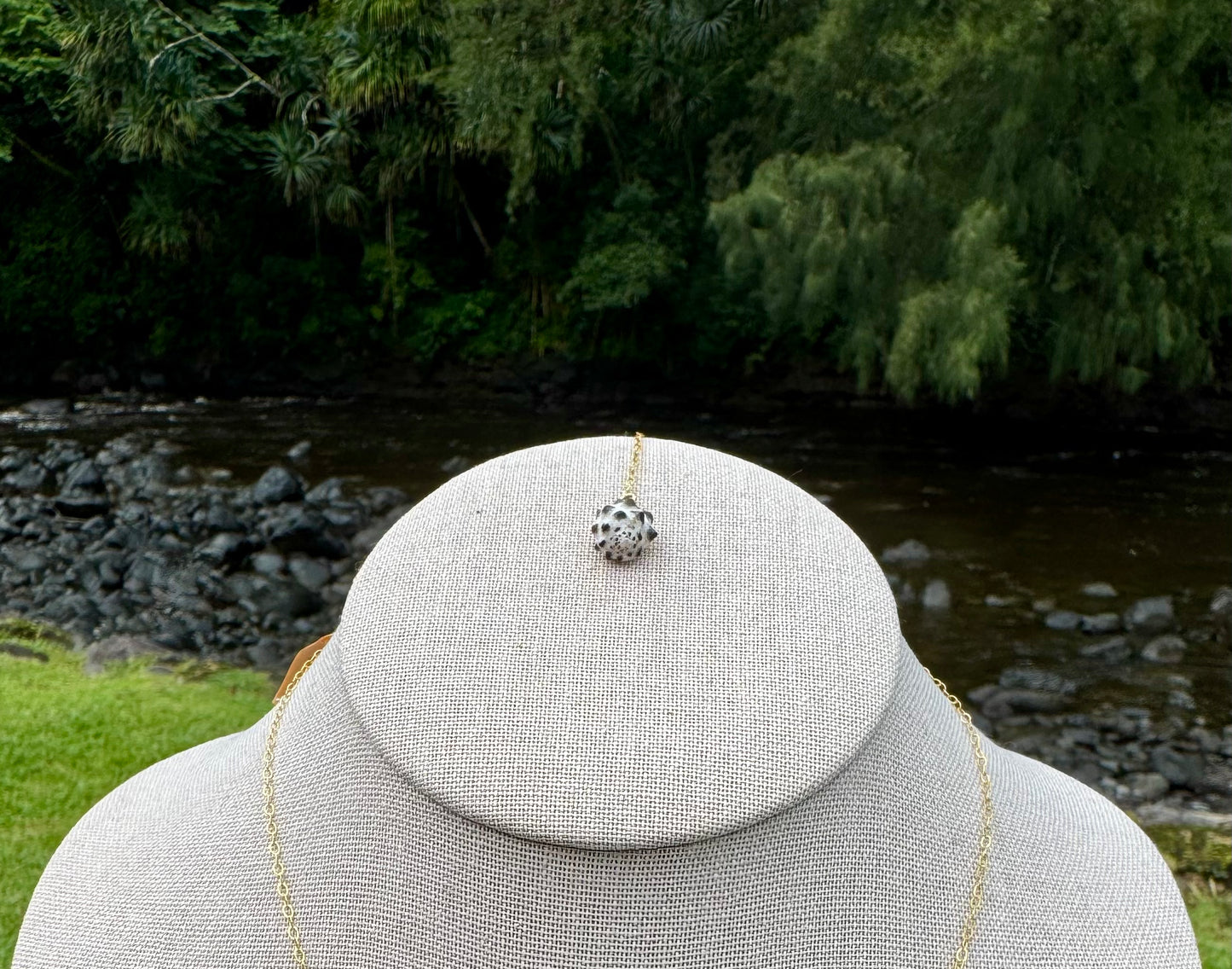 Mulberry Drupe, Cowries, & Cones Necklace