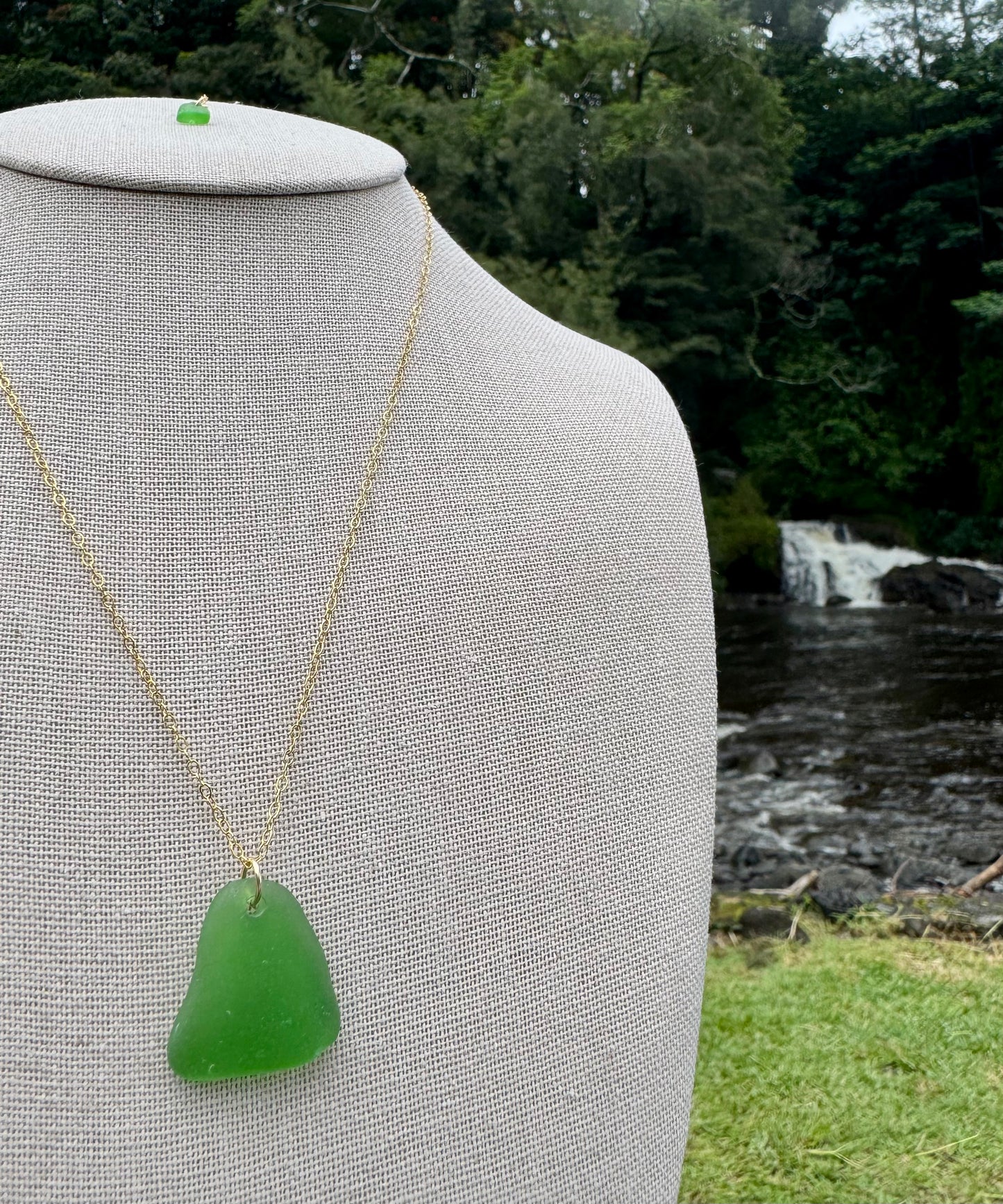 Green Sea Glass Necklace
