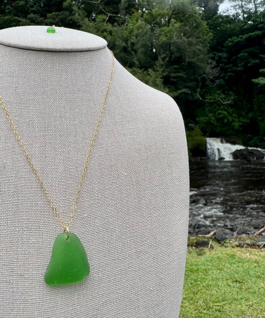 Green Sea Glass Necklace