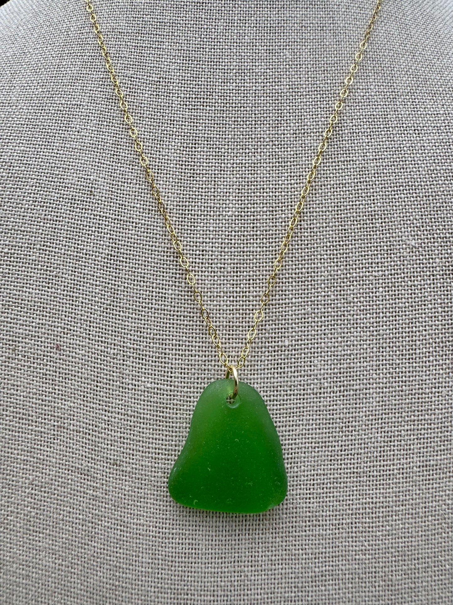 Green Sea Glass Necklace
