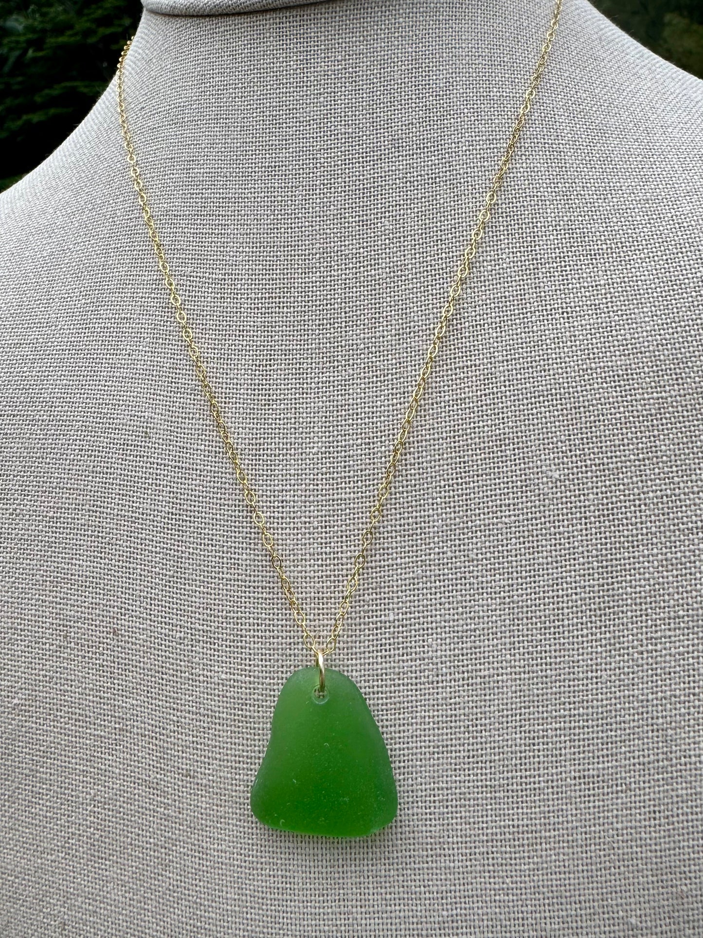 Green Sea Glass Necklace