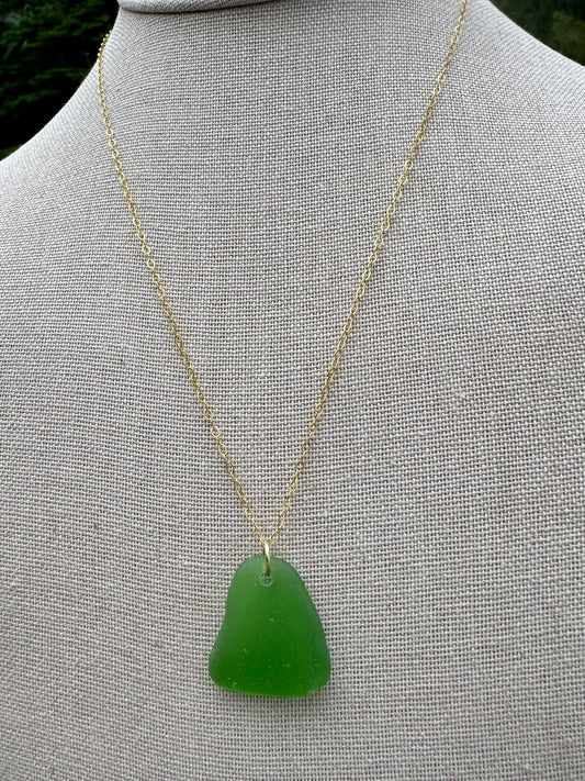 Green Sea Glass Necklace