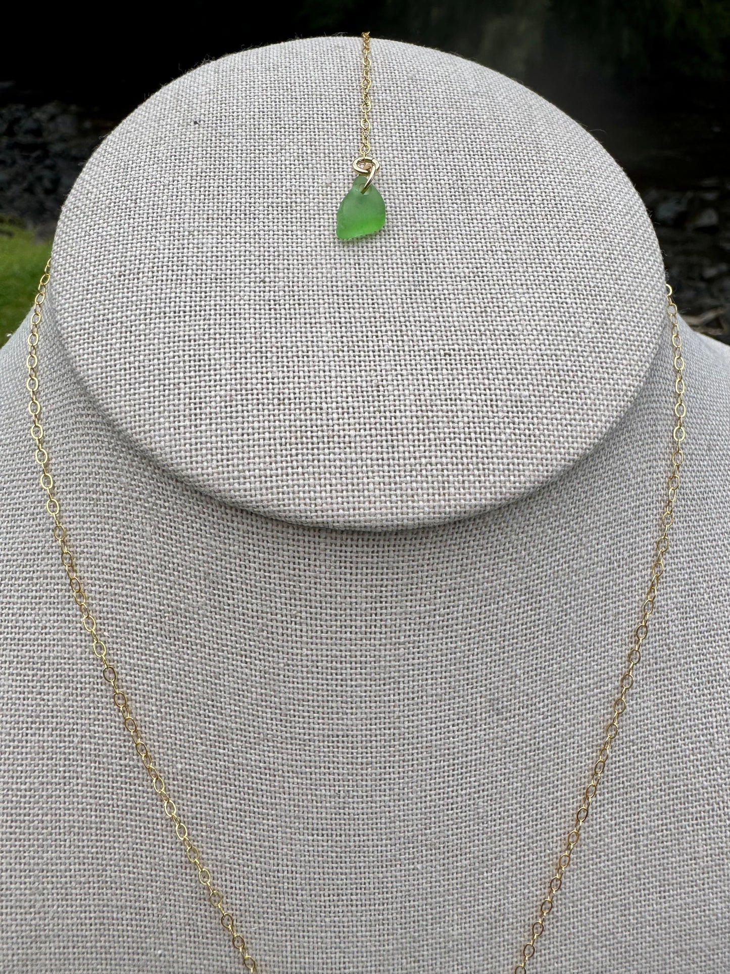 Green Sea Glass Necklace