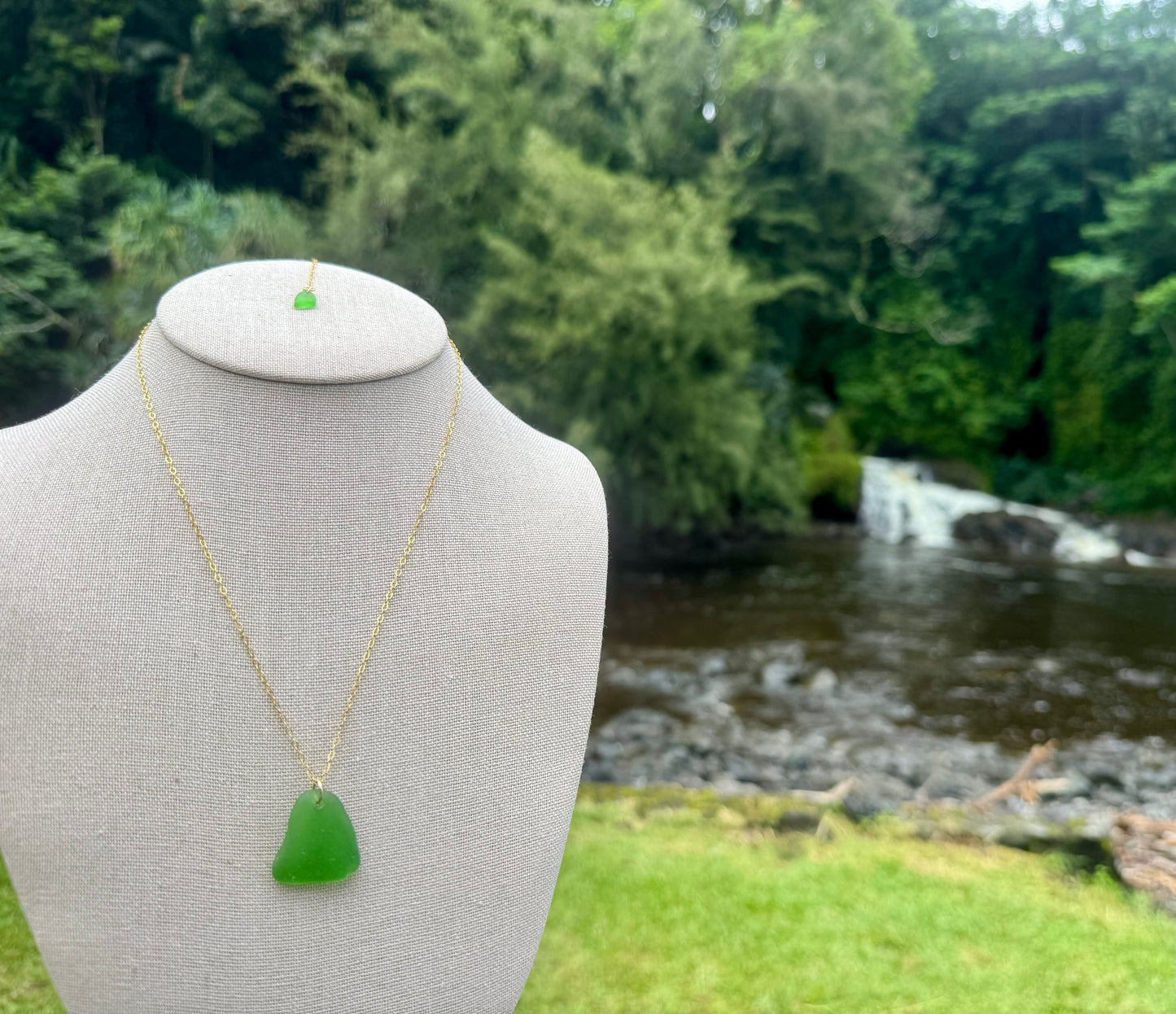 Green Sea Glass Necklace