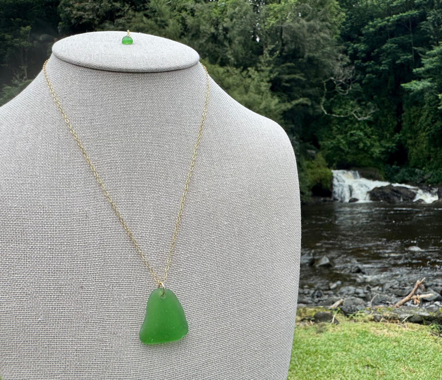 Green Sea Glass Necklace