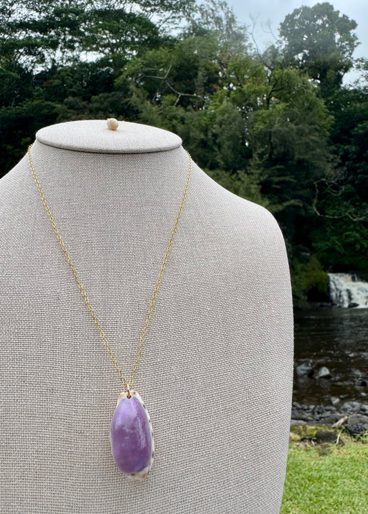 Alison's Purple Cowrie Necklace