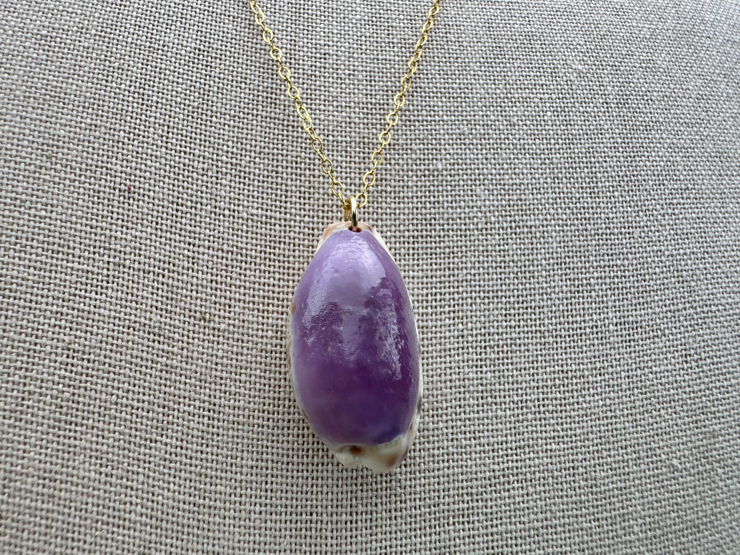 Alison's Purple Cowrie Necklace