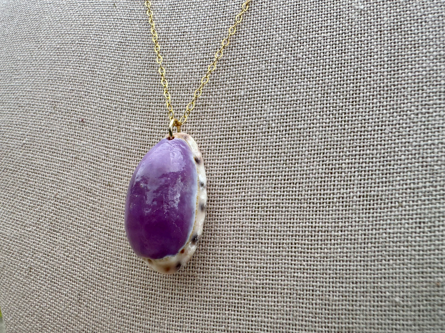 Alison's Purple Cowrie Necklace